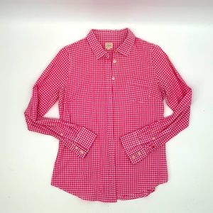 J. Crew shirt Pink Plaid button down size Small